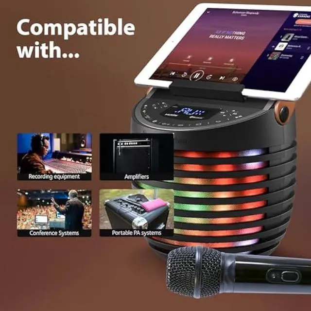 Alt view image 4 of 6 - Singing Machine Portable Wireless Microphone (Black) - Premium Unidirectional UHF Wireless Mic for Singing, Speeches & Events - Cordless Mic Compatible with Karaoke Machines, PA Systems & More