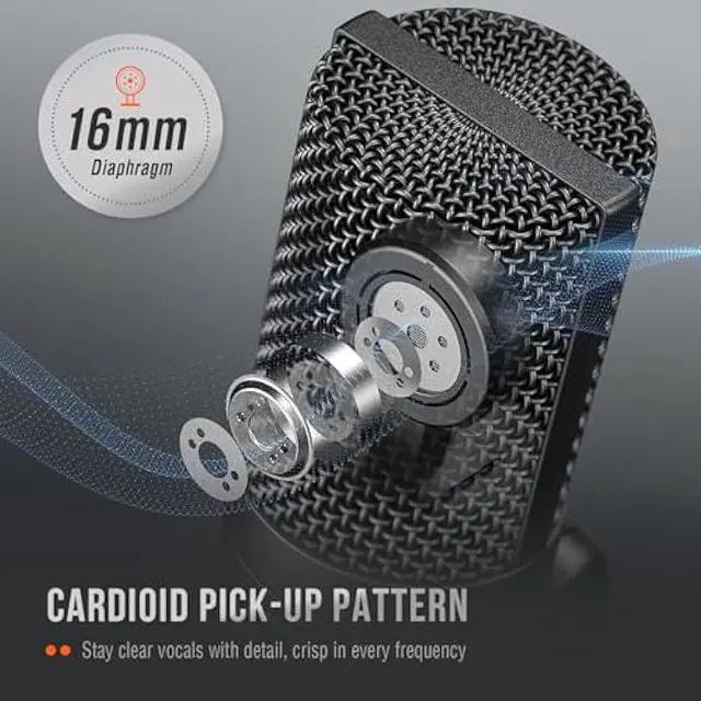 Alt view image 3 of 5 - FIFINE Studio Condenser USB Microphone Computer PC Microphone Kit with Adjustable Boom Arm Stand Shock Mount for Instruments Voice Overs Recording Podcasting YouTube Vocal Gaming Streaming-T669