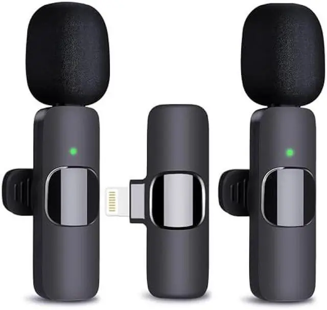 Main image of Wireless Microphone for iPhone & iPad - Dual Professional Lavalier Mic, Plug-Play for Recording, Live Stream, YouTube, Facebook, TikTok, Vlog