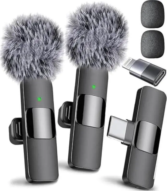Main image of Mini Mic Pro (Latest Model) - Professional Wireless Microphone for iPhone, iPad, Android, Lavalier Microphone for Video Recording - iPhone Mic Crystal Clear Recording with USB-C for Content Creators