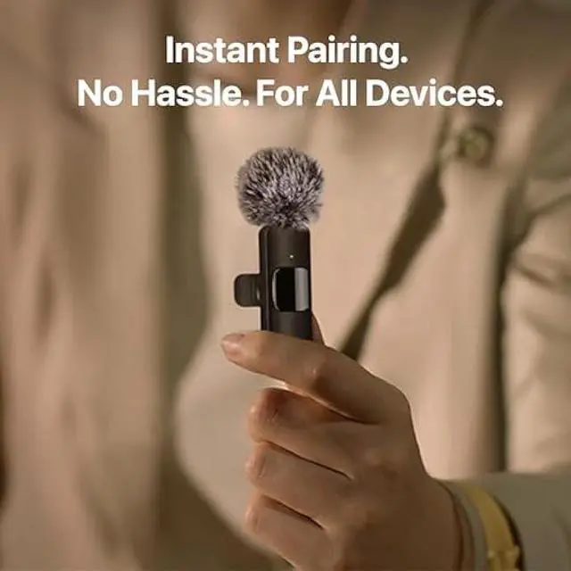 Alt view image 4 of 6 - Mini Mic Pro (Latest Model) - Professional Wireless Microphone for iPhone, iPad, Android, Lavalier Microphone for Video Recording - iPhone Mic Crystal Clear Recording with USB-C for Content Creators