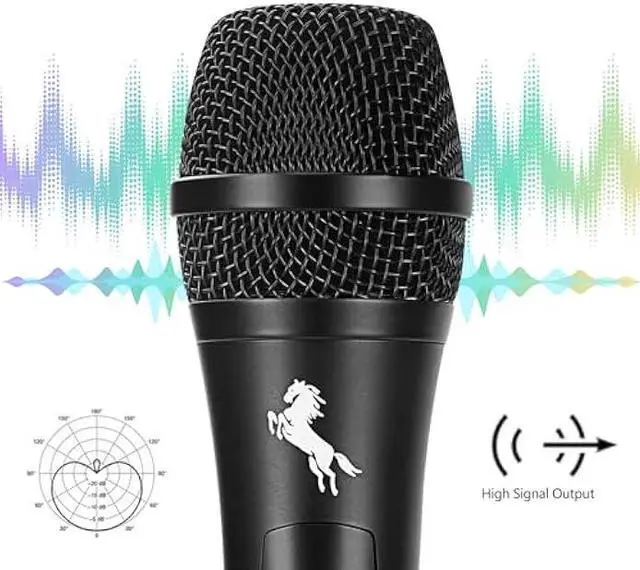 Alt view image 2 of 5 - Marengo Dynamic Vocal Microphone for Karaoke Speaker,Wired Handheld Mic with On and Off Switch and 13ft Detachable Cable