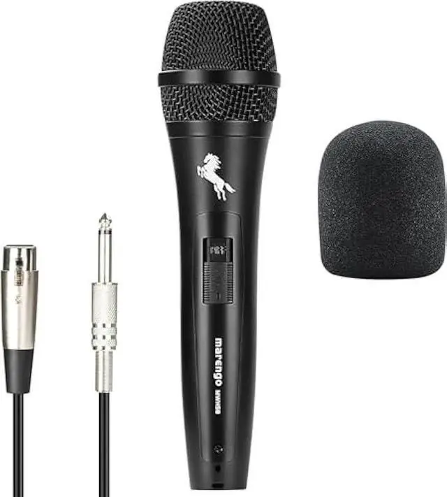 Main image of Marengo Dynamic Vocal Microphone for Karaoke Speaker,Wired Handheld Mic with On and Off Switch and 13ft Detachable Cable