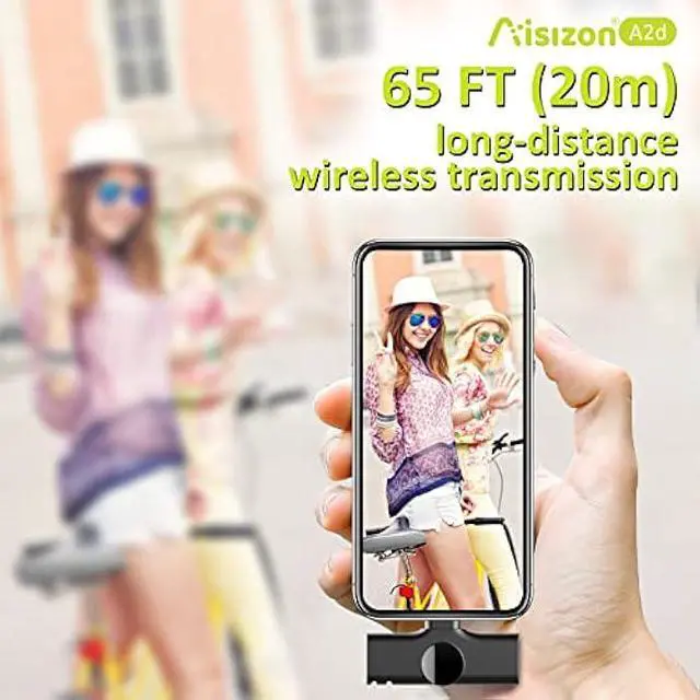 Alt view image 5 of 7 - Wireless Mics, Wireless Clip on Microphones, Lapel Microphone A2d One Pair Two, for Android Phone, iPhone 15, Laptop, Video Recording
