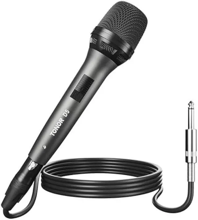 Main image of TONOR Professional Vocal Microphone for Singing, Dynamic Handheld Wired Karaoke Mic, Cardioid Studio Microfono with 4.5M XLR to 1/4 Cable, for Speakers/Mixer Machine/Amp/Speech/Karaoke and Outdoors