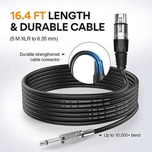 Alt view image 4 of 5 - OneOdio ON55 Wired Microphone for Singing - Mic Clips, Metal Female, ON/Off Switch, 16.4ft XLR Cable - Condenser Dynamic Mic for Karaoke Machine, AMP, Speaker, Parties