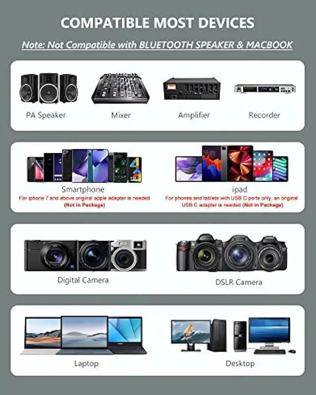 Alt view image 2 of 5 - ttstar Wireless Microphone System Headset/Stand/Lavalier Mic with Rechargeable Bodypack Transmitter Receiver for PA Speaker, Camera, Recording, Teaching, Church