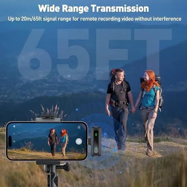 Alt view image 5 of 7 - Wireless Lavalier Microphone for iPhone Recording Clip-on Mini Mic for iPhone/for iPad Video Recording with Rotatable Clip&Denoise Recording, Portable Mic Set for Content Creators