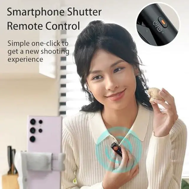 Alt view image 4 of 5 - hohem MIC-01 Wireless Lavalier Microphone, 3-Level Noise Cancelling Built-in TF Card Slot Remote Shutter Control Clip On/Magnet Mic for Smartphone Camera Laptop Tablet