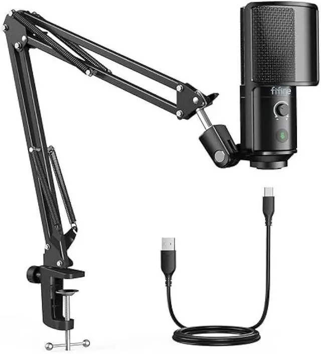 Main image of FIFINE USB Podcast Microphone, PC Computer Condenser Microphone Plug & Play Mic Kit with Boom Arm Stand, 16MM Large Diaphragm, Mute Button for Recording Singing Streaming YouTube Gaming-T669PRO1