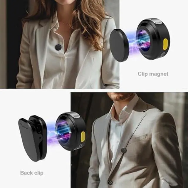 Alt view image 5 of 6 - Rythflo Wireless Lavalier Microphone for iPhone/Android with Lightning/USB C(2 TX+2 RX+Charging Case), Mini Microphone with Noise Cancellation, 35H Battery, Clip on Lapel Mic for Video Recording Vlog