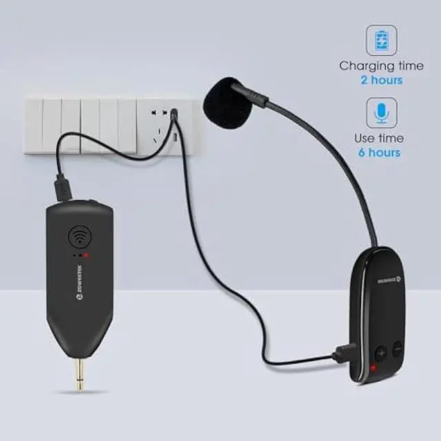 Alt view image 3 of 6 - ZOWEETEK Wireless Microphone Headset,UHF Headset Mic System,165ft Range,Support Voice Amplifier,PA System,Power Amplifier etc,Suitable for Teacher,Yoga and Fitness Instructor,Training,Lecturers