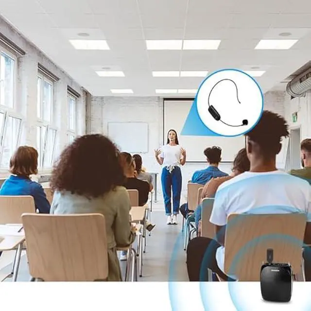 Alt view image 5 of 6 - ZOWEETEK Wireless Microphone Headset,UHF Headset Mic System,165ft Range,Support Voice Amplifier,PA System,Power Amplifier etc,Suitable for Teacher,Yoga and Fitness Instructor,Training,Lecturers