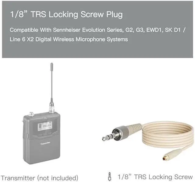 Alt view image 2 of 6 - J K Professional Headset/Headworn Microphone MIC-J 071S Compatible with Sennheiser Wireless System - Omnidirectional Mic - Super Lightweight & Creative Design & Smallest Cartridge