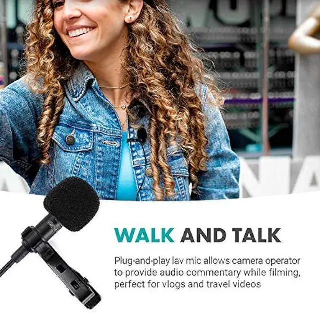 Alt view image 4 of 7 - Movo DOM1 3.5mm TRS Lavalier Omnidirectional Condenser Microphone for Camera Microphone Compatible with DSLR Cameras, Recorders and More