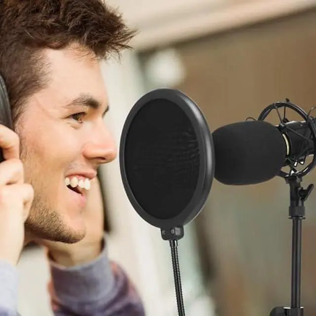 Alt view image 6 of 7 - Sherr 4 Pack XLR Condenser Microphone Professional Studio Cardioid Microphone Kit Include Cardioid Mics Shock Stand Windproof Cotton Blowout Net Metal Stand Male Female Cable for Podcasting Record