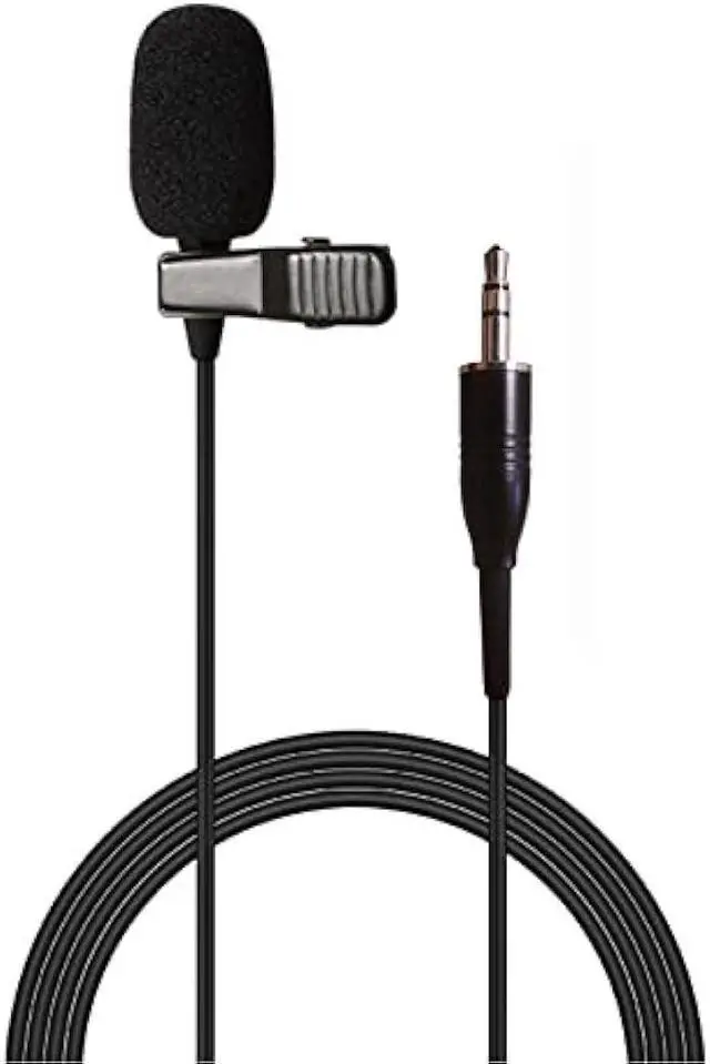 Main image of Pro Lavalier Microphone Lapel Microphone 3.5mm (1/8'') TRS Unidirectional Condenser Mic for PC Camera Voice Amplifier Wireless Transmitter, Ideal for Lectures, Podcasts