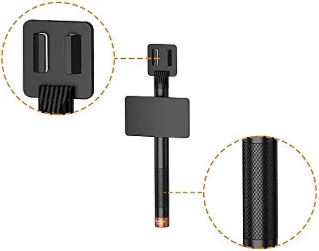 Alt view image 3 of 7 - COMICA HR-WM Interview Handheld Adapter for Rode Wireless GO ME/BoomX-D/D Pro/BoomX-U Wireless Lavalier Microphone, Mic Handle for News Report, TV Interview and Video Shooting, etc.(with Windscreen)