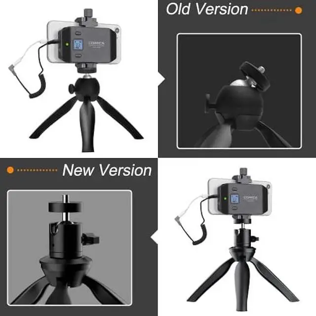 Alt view image 3 of 5 - Wireless Microphone for Smartphone, Comica CVM-WS50(H) Handheld Microphone for iPhone/Android Phones Interview, Professional Recording Mic for Sing Video Vlog YouTube TikTok Facebook Livestream