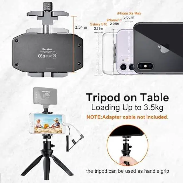 Alt view image 4 of 5 - Wireless Microphone for Smartphone, Comica CVM-WS50(H) Handheld Microphone for iPhone/Android Phones Interview, Professional Recording Mic for Sing Video Vlog YouTube TikTok Facebook Livestream