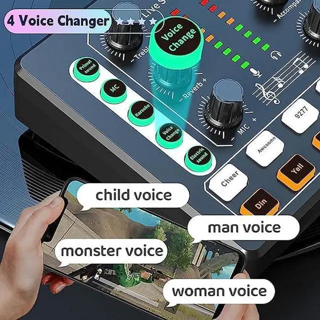 Alt view image 5 of 7 - Podcast Equipment Bundle, BM-800 Podcast Microphone Bundle-Voice Changer with live Sound Card-Studio Condenser Microphone for Phone, PC, DJ, Perfect for Recording, Singing, Streaming and Gaming