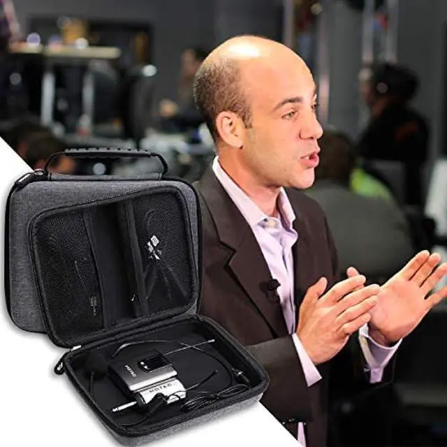 Alt view image 5 of 6 - Aproca Hard Travel Storage Carrying Case for Hotec UHF Wireless Headset Microphone
