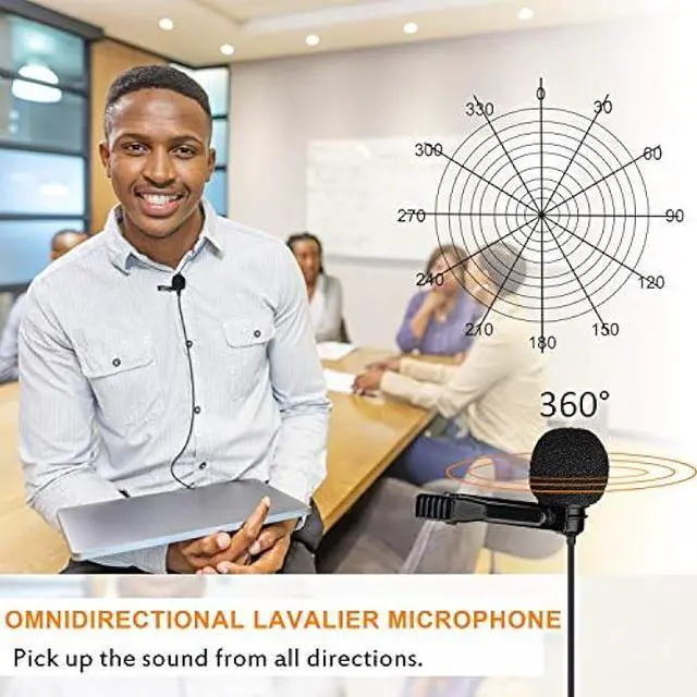 Alt view image 2 of 6 - COMICA CVM-SM-O1 Lavalier Lapel Microphone, Omnidirectional TRS Clip-on Condenser Mic Compatible with DSLR Camera BoomX-D/Sennheiser and Other Wireless Transmitter,Lav Mic for Video Recording