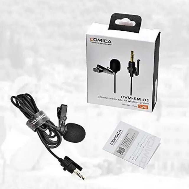 Alt view image 6 of 6 - COMICA CVM-SM-O1 Lavalier Lapel Microphone, Omnidirectional TRS Clip-on Condenser Mic Compatible with DSLR Camera BoomX-D/Sennheiser and Other Wireless Transmitter,Lav Mic for Video Recording