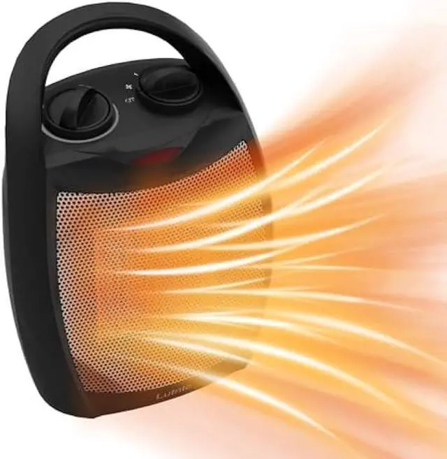 Main image of Small Portable Space Heater for Indoor Use - Lutntc 1500W Safe and Quiet Ceramic electric Heater Fan, Heat Up 200 Square Feet for Room, Office, Desk