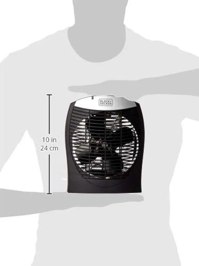 Alt view image 3 of 5 - BLACK+DECKER Electric Heater, Personal Heater with 3 Settings, Portable Heater for Office, Home or Bedroom, Space Heater with Adjustable Thermostat Control & E-Save Function