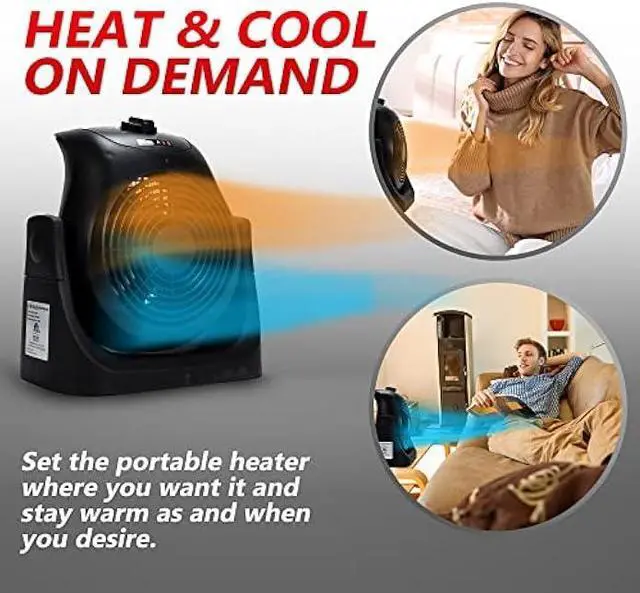 Alt view image 5 of 5 - Amaze-Heater Dual Comfort 1500W Space Heater & Fan, Portable, Energy Efficient, Modern Style, Indoor Use