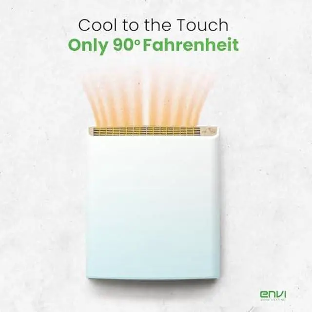 Alt view image 3 of 6 - EnviMAX 220 Volt Hardwired Electric Panel Wall Heater for Large Rooms 1000 Watts, 24/7 Heating Safety Sensor Protection, Patented Quiet Fanless Design, Easy 2-Min Install Indoor Space Heater, USA Made