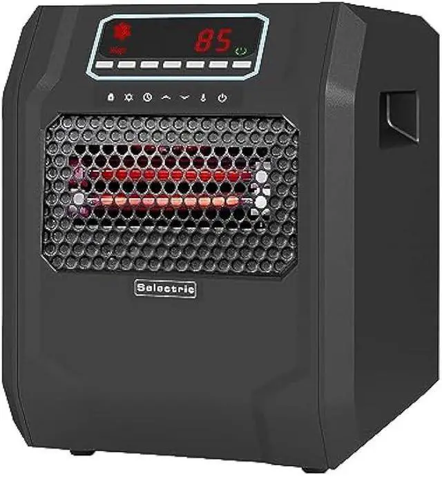 Alt view image 3 of 5 - VOLTORB Portable Indoor Electric Space Heater w/ Cord, Remote, and 3 Heat Settings, 1500W
