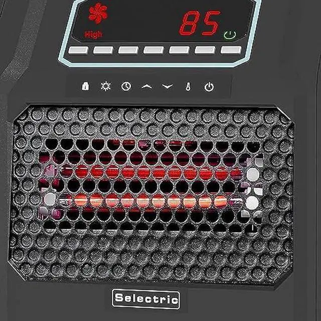 Alt view image 4 of 5 - VOLTORB Portable Indoor Electric Space Heater w/ Cord, Remote, and 3 Heat Settings, 1500W