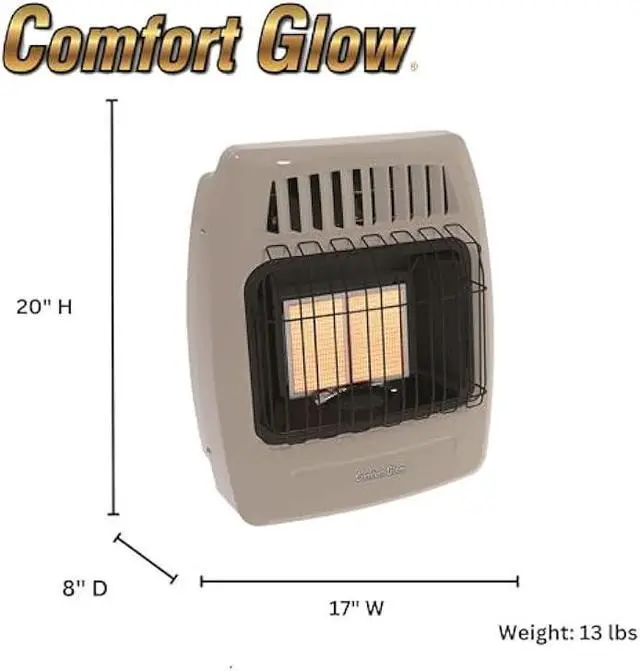 Alt view image 2 of 6 - WORLD MKTG OF AMERICA/IMPORT KWP212 2 Plaque 12000 BTU Gas Wall Heater,Grey