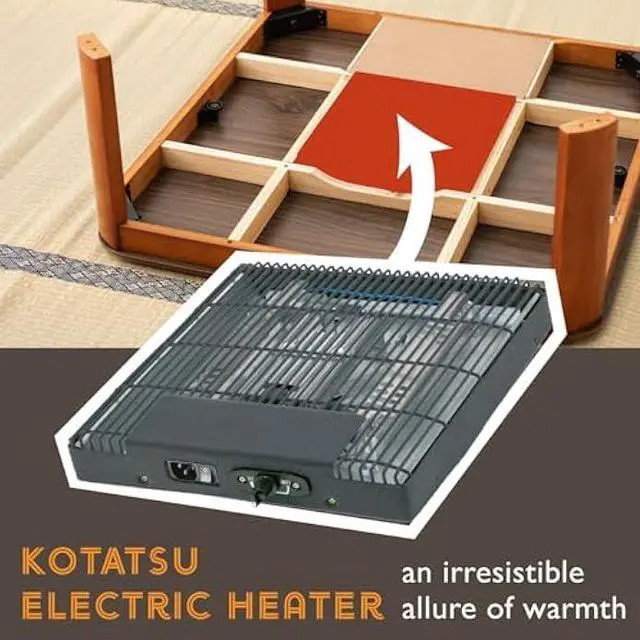 Alt view image 3 of 6 - PaletteLife Kotatsu Heater Replacement, 120V 400W US Plug Compatible, Quartz Tube Kotatsu Electric Heating Unit with Temperature Control Knob