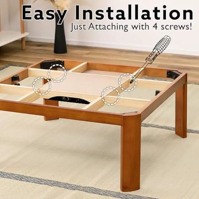 Alt view image 4 of 6 - PaletteLife Kotatsu Heater Replacement, 120V 400W US Plug Compatible, Quartz Tube Kotatsu Electric Heating Unit with Temperature Control Knob