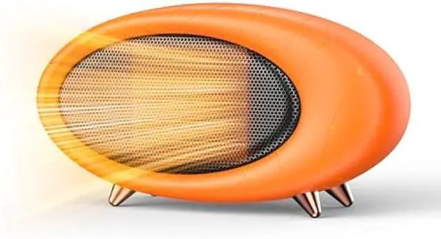 Main image of Space Heater, 600W Small Desk Heater for Indoor Use,Fast Safety Personal Desktop Heaters for Bedroom Table Home Office(Orange)