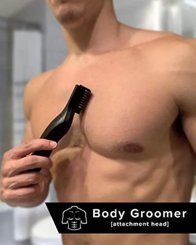 Alt view image 3 of 6 - baKblade 11-in-1 Mens Grooming Kit for Manscaping - Bodbarber - Electric Beard Trimmer for Men, Groin Groomer, Body Groomer, Nose & Ear Groomer - Cordless & Waterproof Hair Clippers