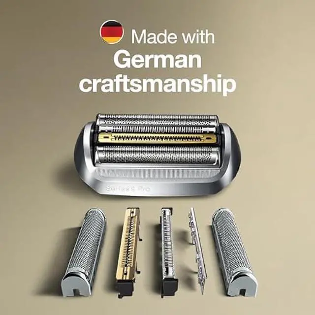 Alt view image 5 of 6 - Braun Electric Shaver Head Replacement Part 94M, Compatible with Series 9 Pro and Series 9 Electric Razors for Men, Silver