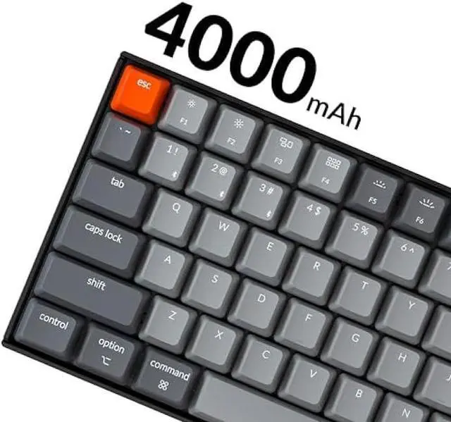 Alt view image 6 of 6 - Keychron K4 96% Layout 100 Keys Wireless Bluetooth 5.1/Wired USB Mechanical Gaming Keyboard with Gateron G Pro Red Switch White LED Backlight N-Key Rollover for Mac Windows PC-Version 2