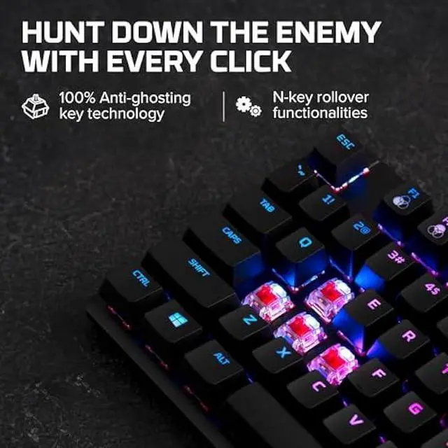 Alt view image 3 of 5 - HyperX Alloy Origins Core - Tenkeyless Mechanical Gaming Keyboard, Software Controlled Light & Macro Customization, Compact Form Factor, RGB LED Backlit, Linear HyperX Red Switch,Black