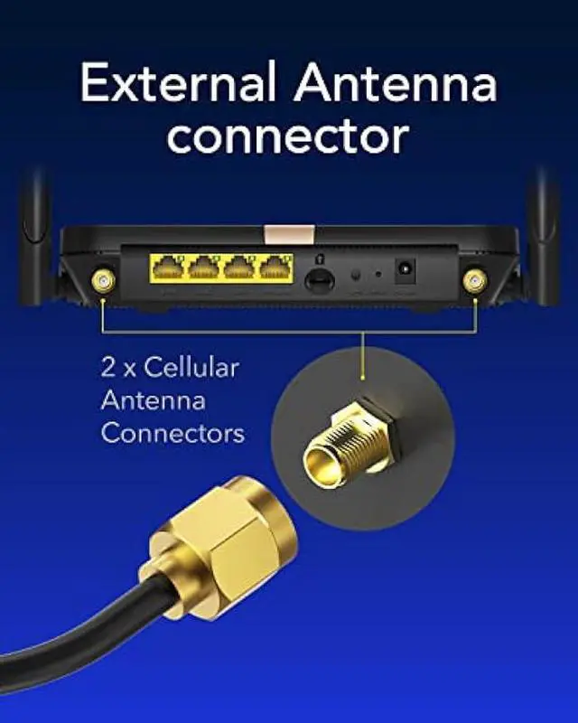 Alt view image 5 of 6 - Cudy New AC1200 Unlocked 4G LTE Modem Router with SIM Card Slot, 1200Mbps Mesh WiFi, EC25-AFX Qualcomm Chipset, Detachable Cellular Antennas, DDNS, VPN, LT500D