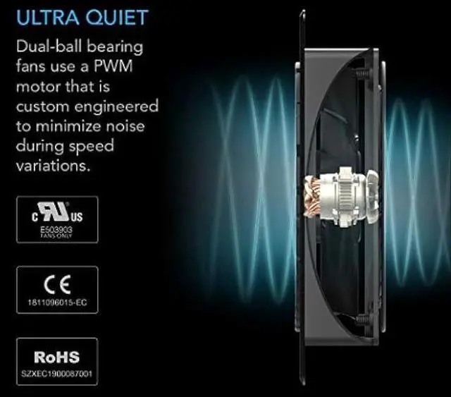 Alt view image 4 of 6 - AC Infinity AIRPLATE T7, Quiet Cooling Fan System 12 with Thermostat Control, for Home Theater AV Cabinets