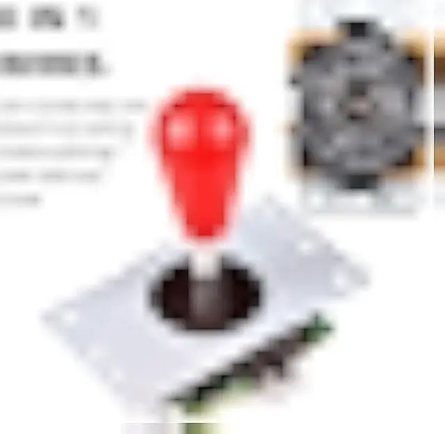 Alt view image 3 of 5 - EG STARTS 2 Player Arcade Games DIY Kit Parts 2 Ellipse Oval Joystick Handles + 20 LED lit Arcade Buttons (Red & Blue Kit)