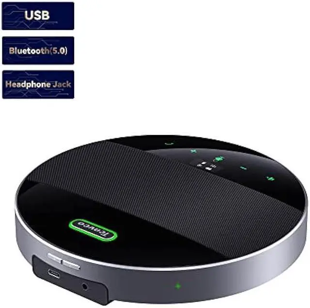 Alt view image 3 of 5 - Tenveo MagiCall Conference Speaker with Microphone, Bluetooth/Wireless/USB omnidirectional Speakerphone Noise Cancelling Conference Call 360 Pickup for 10~15 People Online Meeting