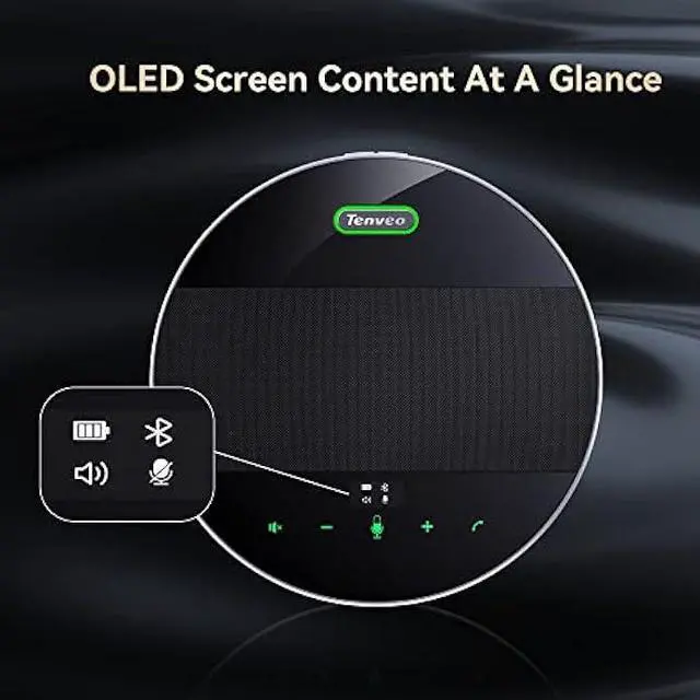 Alt view image 5 of 5 - Tenveo MagiCall Conference Speaker with Microphone, Bluetooth/Wireless/USB omnidirectional Speakerphone Noise Cancelling Conference Call 360 Pickup for 10~15 People Online Meeting