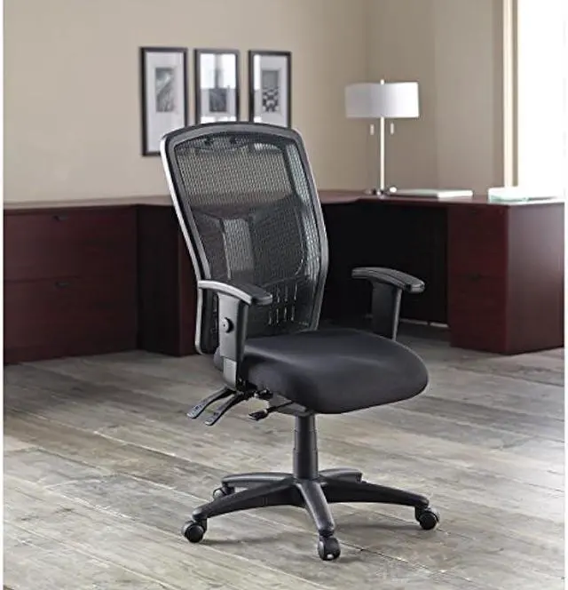 Alt view image 2 of 2 - Lorell ErgoMesh High-Back Executive Office Chair - Adjustable Seat & Back Angles, Customizable Arm Height & Width, Breathable Mesh Design, Ergonomic Support, 5-Year Limited Warranty