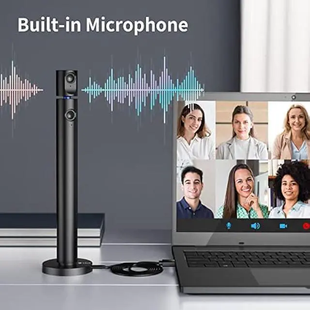 Alt view image 4 of 5 - CZUR Halo Streaming Dual Webcam, Professional USB Web Camera 1080P with Microphone, 90° View Computer Camera, Plug & Play, Compatible with Windows/Mac, for TikTok/YouTube/Yahoo Messenger