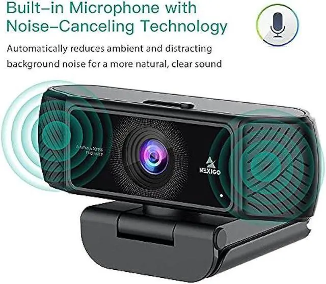 Alt view image 4 of 5 - NexiGo N680 1080P Business Webcam with Microphone, Software and Privacy Cover, AutoFocus, Streaming USB Web Camera, for Online Class, Zoom Meeting Skype Facetime Teams, PC Mac Laptop Desktop